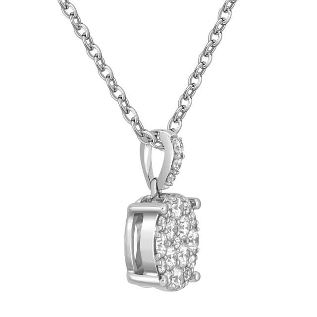 Кулон из белого золота с бриллиантами (043923)