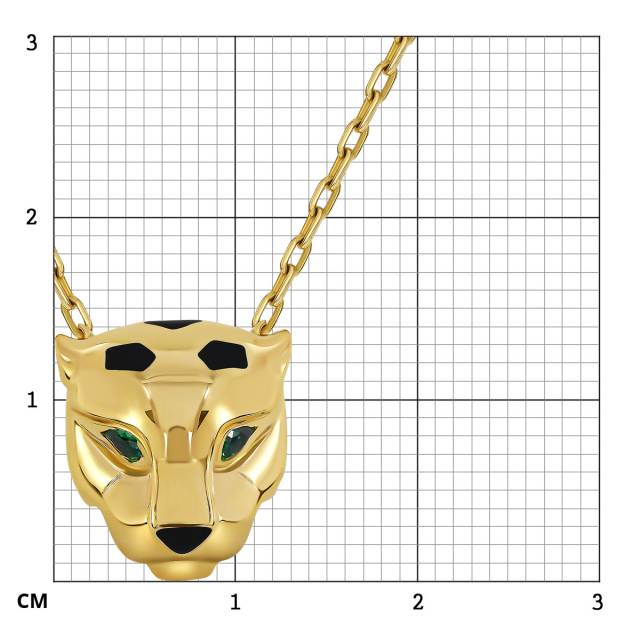 Колье из жёлтого золота с цирконами (060535)