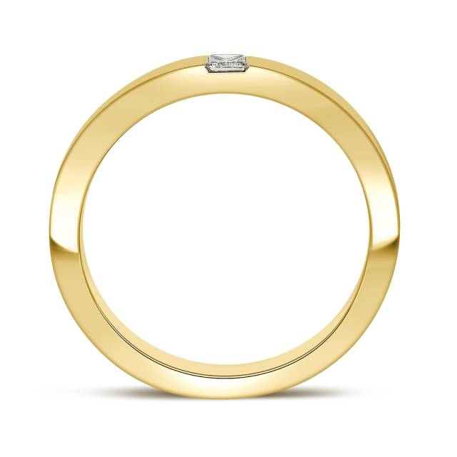 Обручальное кольцо из жёлтого золота с бриллиантом (054307)