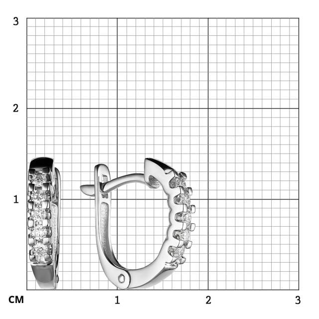Серьги из белого золота с бриллиантами (055204)