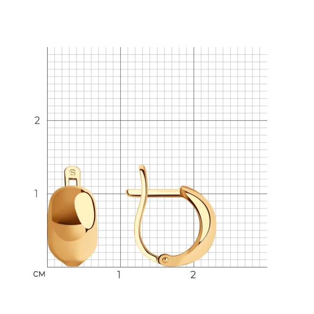 Серьги из красного золота (045725)