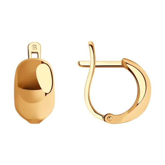 Серьги из красного золота (045725)