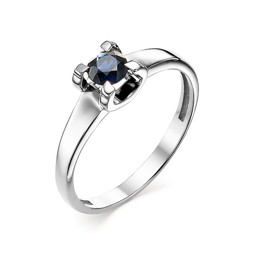 Помолвочное кольцо из белого золота с сапфиром (034262)