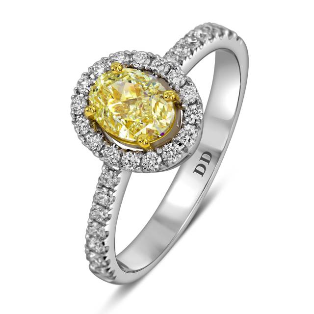 Помолвочное кольцо из белого золота с бриллиантами (063115)