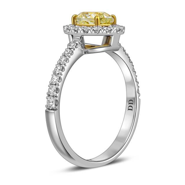 Помолвочное кольцо из белого золота с бриллиантами (063115)