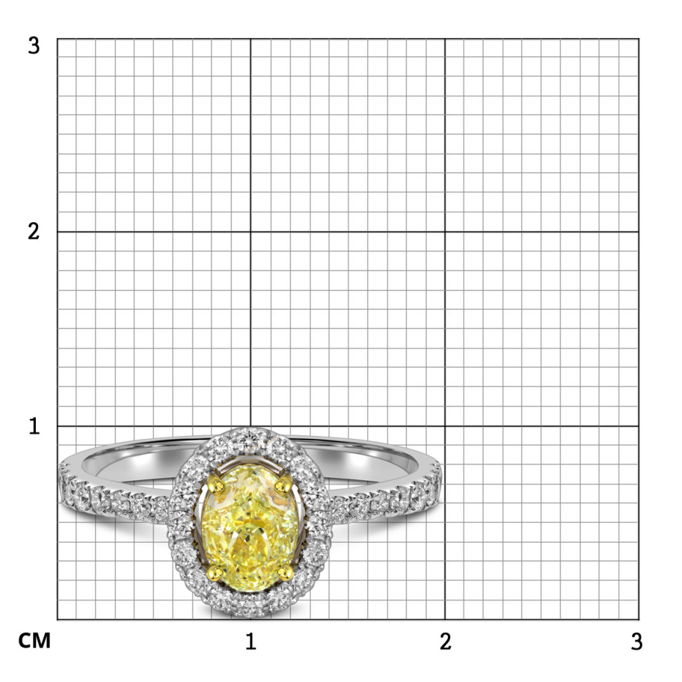 Помолвочное кольцо из белого золота с бриллиантами (063115)