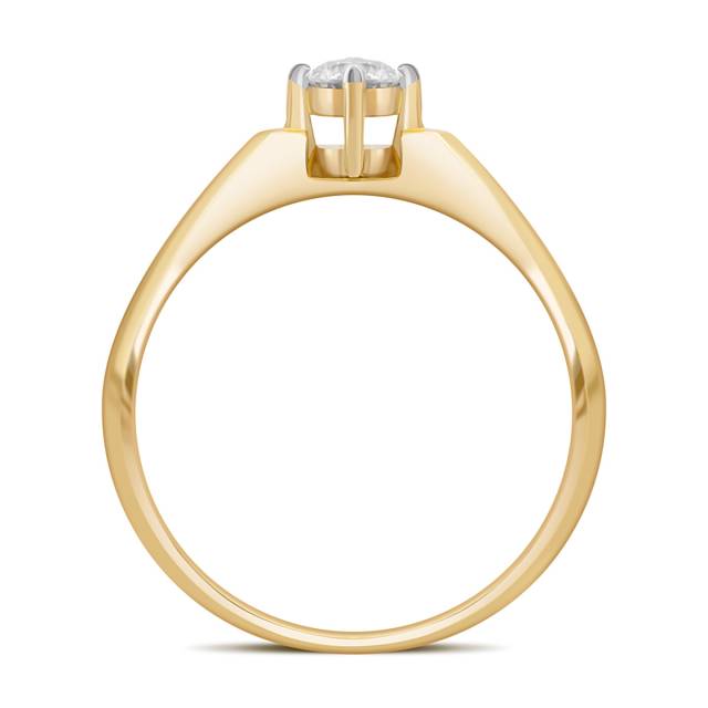 Помолвочное кольцо из жёлтого золота с бриллиантом (025715)