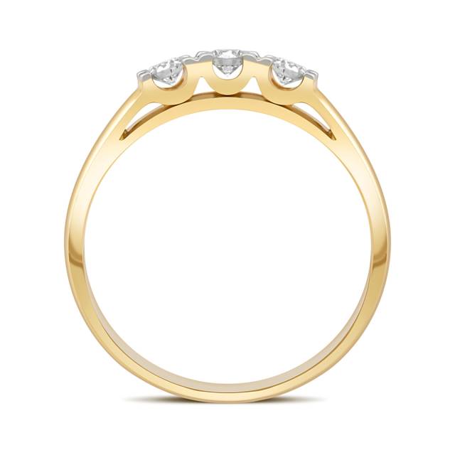 Кольцо из жёлтого золота с бриллиантами (025733)