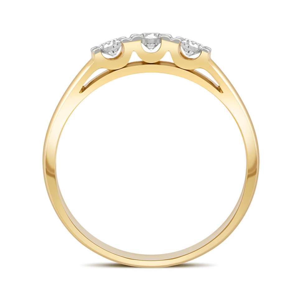 Кольцо из жёлтого золота с бриллиантами (025733)