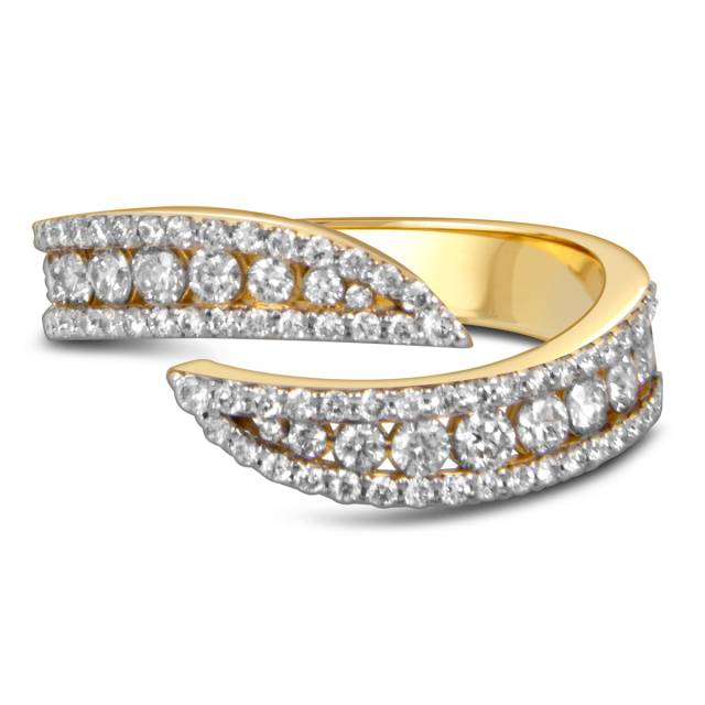 Кольцо из жёлтого золота с бриллиантами (060219)