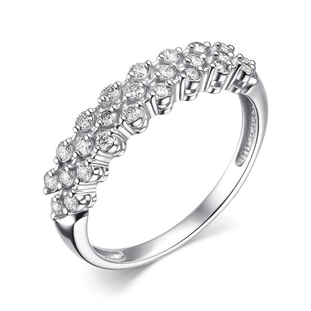 Кольцо из белого золота с бриллиантами  (060492)