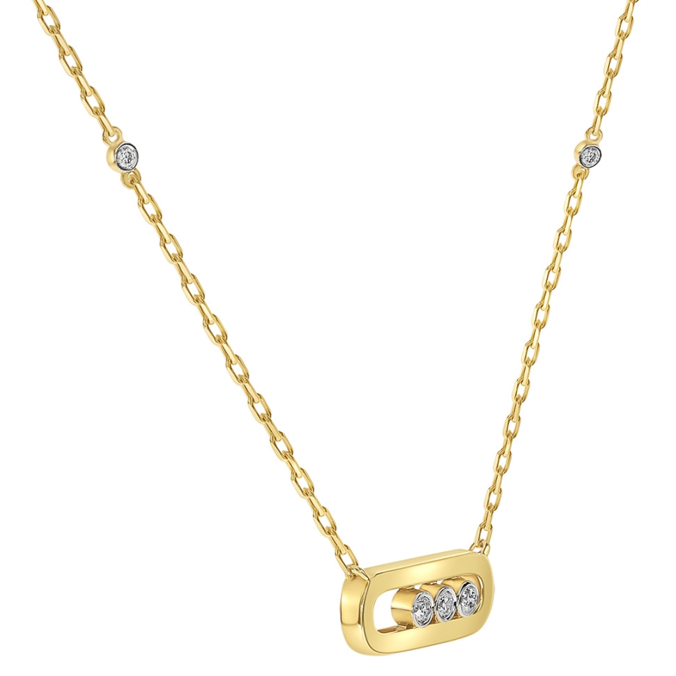 Колье из жёлтого золота с бриллиантами (061621)