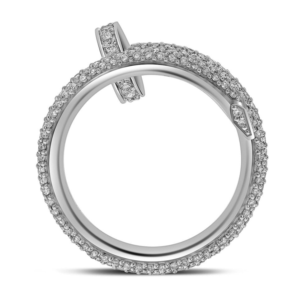 Кольцо из белого золота с бриллиантами (053595)