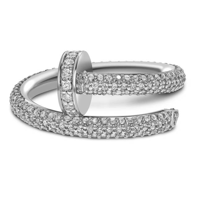 Кольцо из белого золота с бриллиантами (053595)