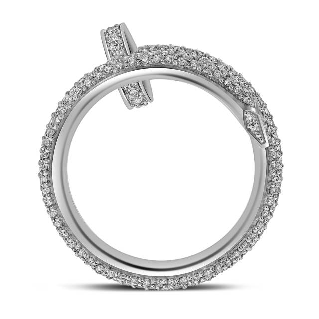 Кольцо из белого золота с бриллиантами (053595)