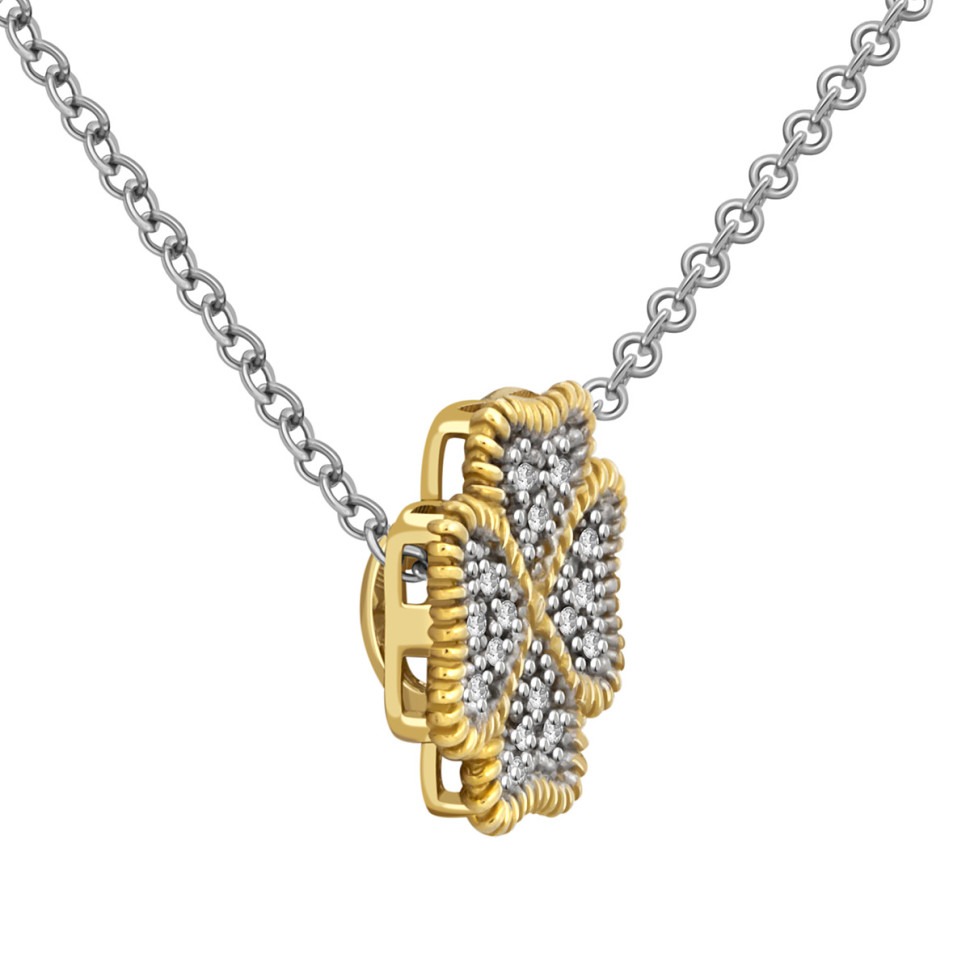 Кулон из жёлтого золота с бриллиантами (040944)