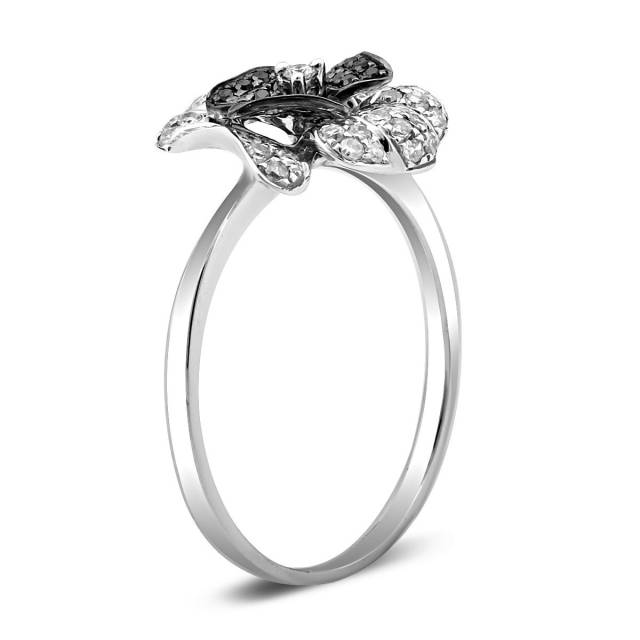 Кольцо из белого золота с бриллиантами (001197)