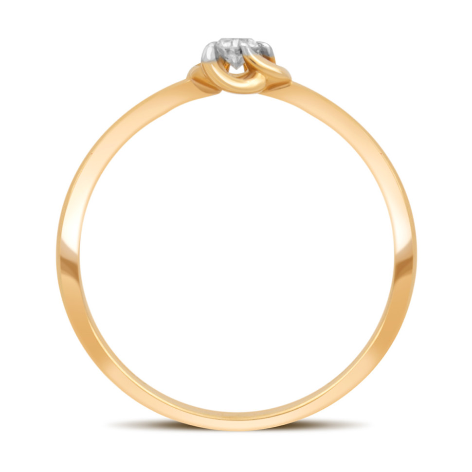 Помолвочное кольцо из жёлтого золота с бриллиантом (032737)