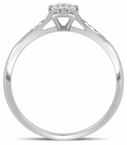 Помолвочное кольцо из белого золота с бриллиантами 16.5