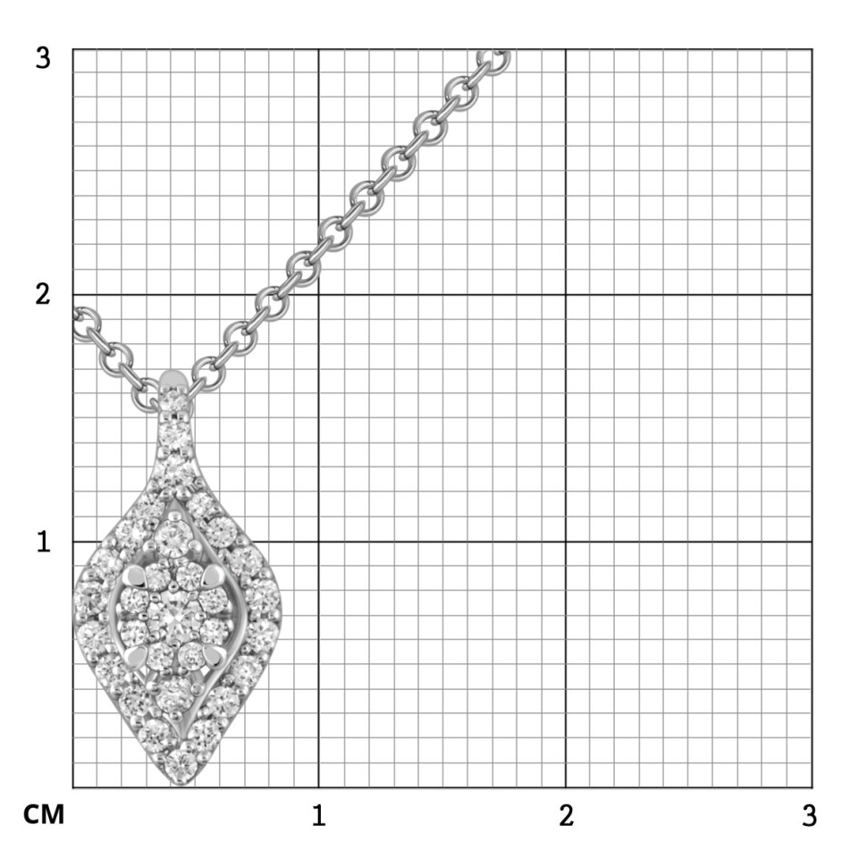 Колье из белого золота с бриллиантами 