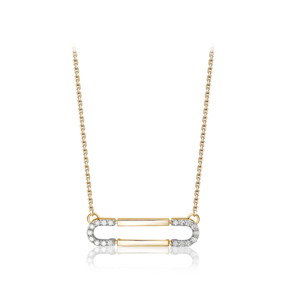 Колье из красного золота с бриллиантами (050894)