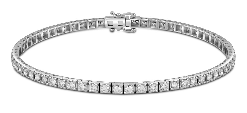 Браслет из белого золота с бриллиантами 