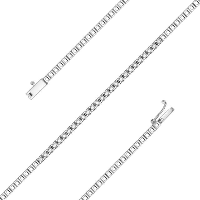 Браслет из белого золота с бриллиантами (050518)