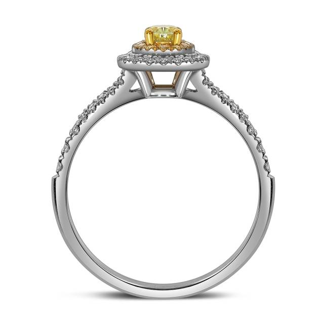 Кольцо из белого золота с бриллиантами (063260)