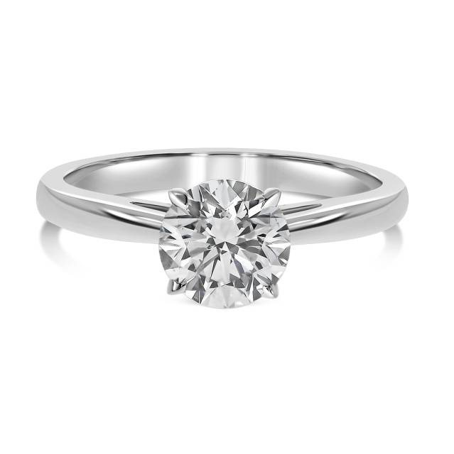 Помолвочное кольцо из белого золота с бриллиантом (060539)