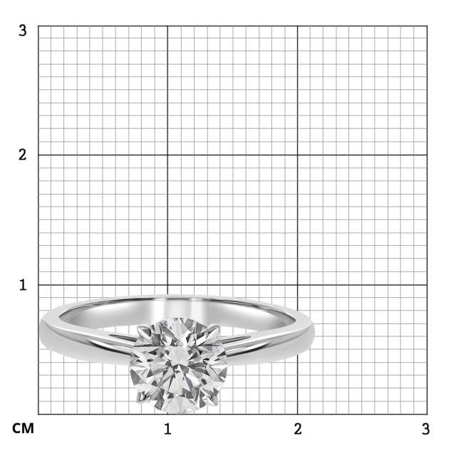 Помолвочное кольцо из белого золота с бриллиантом (060539)