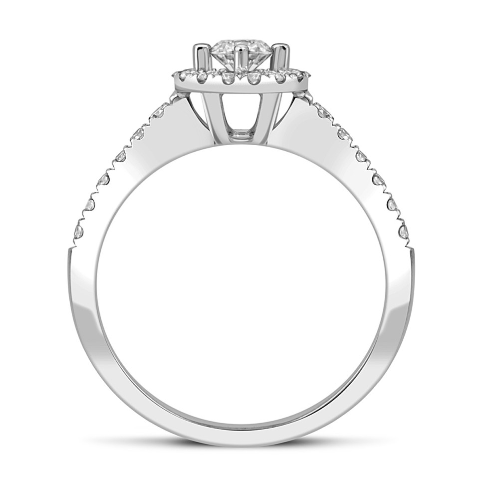 Кольцо из белого золота с бриллиантами (042665)