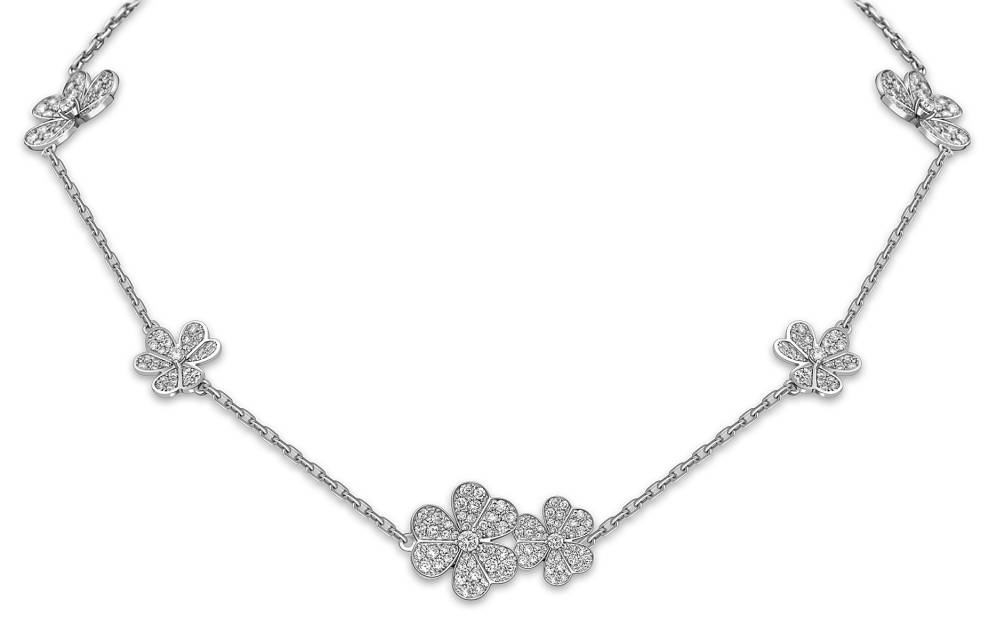 Колье из белого золота с бриллиантами (050860)