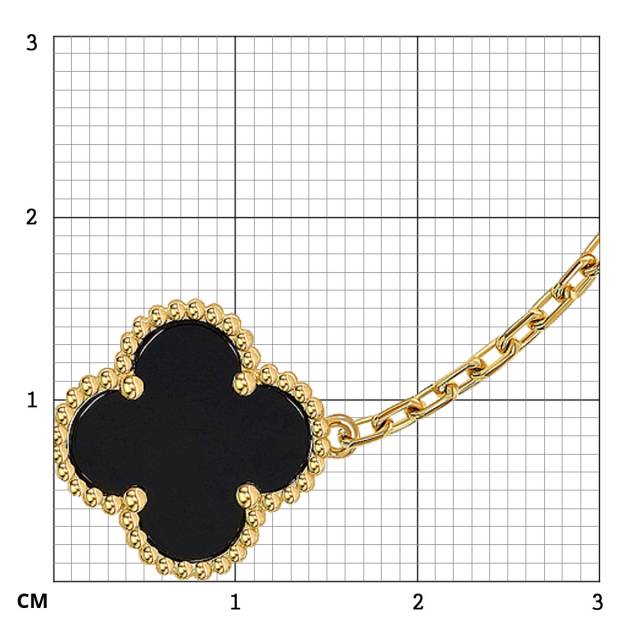 Браслет из жёлтого золота с ониксом (058550)