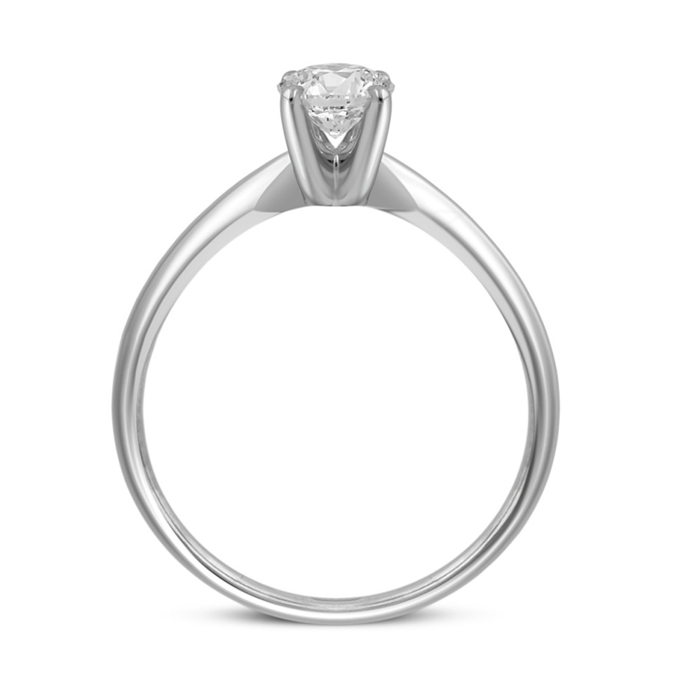 Помолвочное  кольцо из платины с бриллиантом (049555)