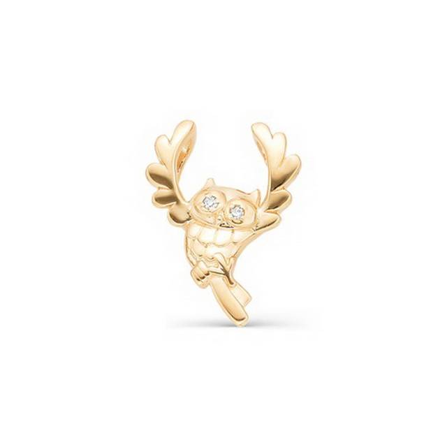 Подвеска из красного золота с бриллиантами (031444)