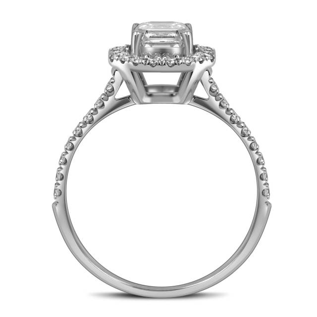 Помолвочное кольцо из белого золота с бриллиантами (049664)