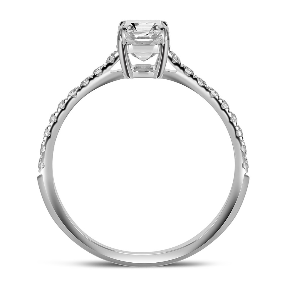 Помолвочное кольцо из белого золота с бриллиантами (051291)