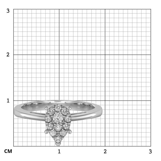 Кольцо из белого золота с бриллиантами (039594)