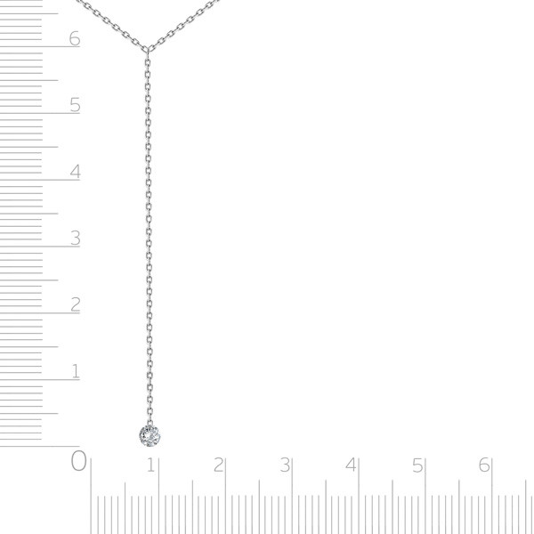 Колье из белого золота с бриллиантом (047759)