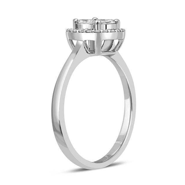 Кольцо из белого золота с бриллиантами (042738)