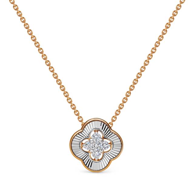 Колье из красного золота с бриллиантами (061105)