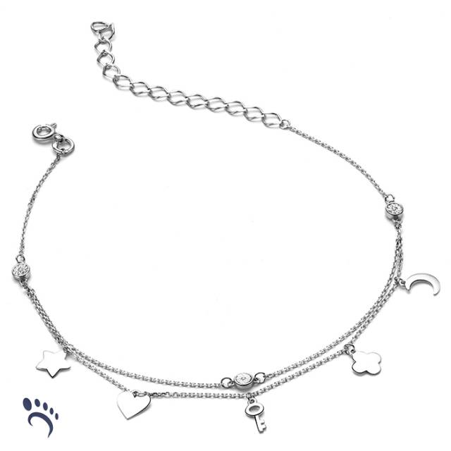 Браслет из белого золота с бриллиантами (060597)