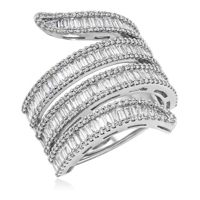 Кольцо из белого золота с бриллиантами (055632)