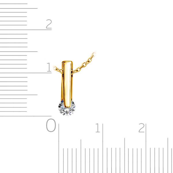 Колье из жёлтого золота "Танцующий бриллиант" (047753)