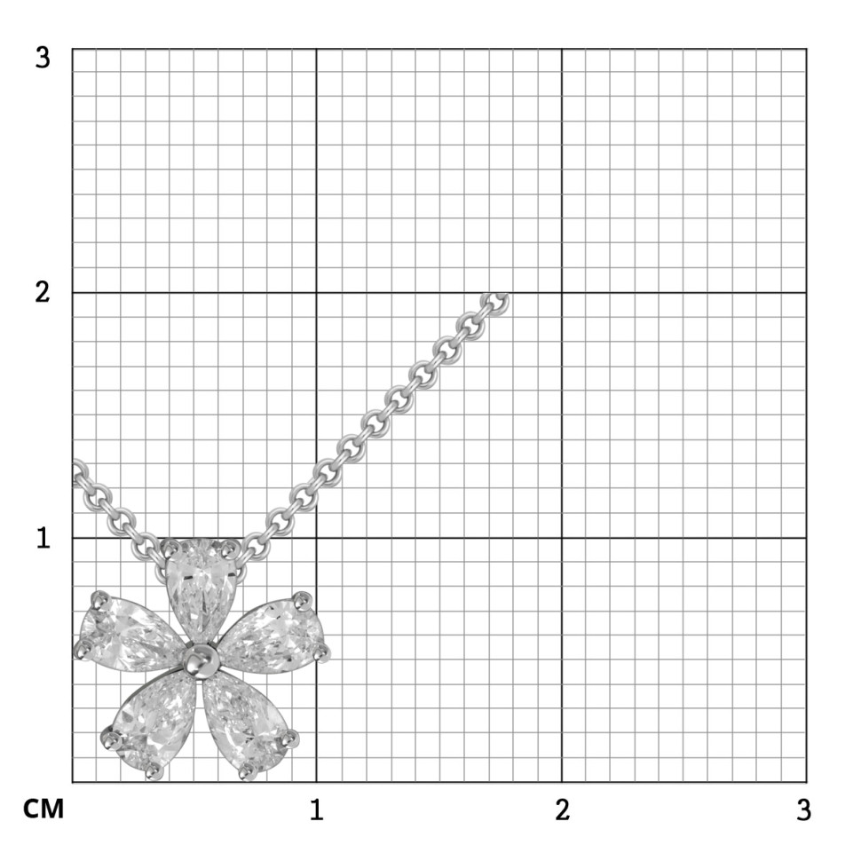 Колье из белого золота с бриллиантами 