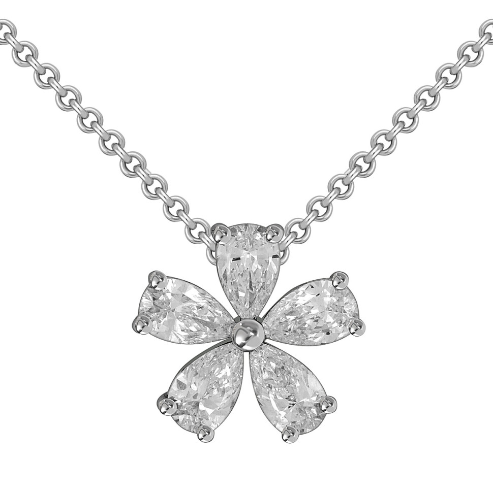 Колье из белого золота с бриллиантами 