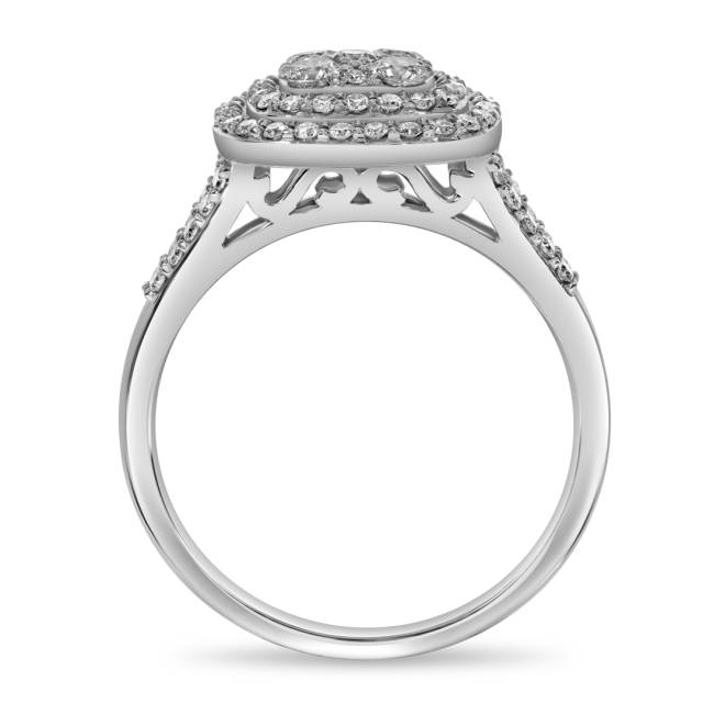 Кольцо из белого золота с бриллиантами (059512)