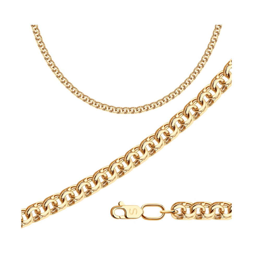 Цепь из красного золота, плетение 