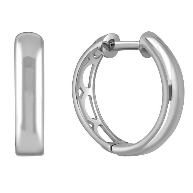 Серьги конго из платины (054306)