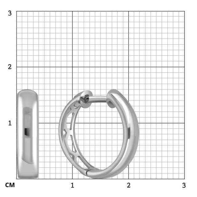 Серьги конго из платины (054306)